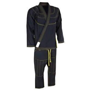 Kimono de Jiu-Jitsu brésilien professionnel noir, vêtements d'entraînement BJJ avec ceinture, vêtements d'arts martiaux, uniforme de karaté, kimono de Jiu-Jitsu - Product Image 5