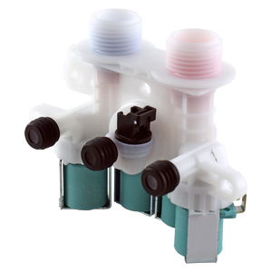 Vanne d'admission d'eau électrique W11165546 en plastique pour lave-linge commercial, pièces de rechange de haute qualité, garantie 1 an, 2 sorties eau chaude/froide - Product Image 2