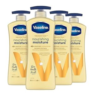 Vaseline Intensive Care Body Lotion Nourishing Moisture 4 pk for Dry Skin, with Ultra-Hydrating Lipids + Pure <b>Oat</b> Extract 20.3oz - Product Image 1