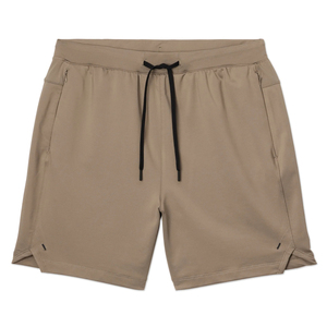 Pantalones cortos deportivos de talla grande para hombre al por mayor, pantalones cortos tejidos de secado rápido para correr, gimnasio, fitness, con logotipo personalizado impreso, diseño de patrón sólido - Product Image 5