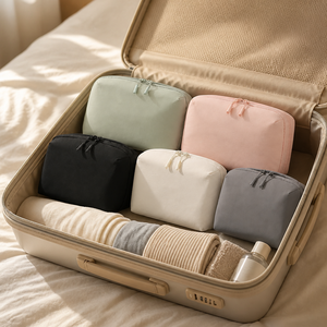 Sac d'accessoires numériques grande capacité, résistant à l'eau, avec fermeture éclair, pochette de rangement compressible pour chargeurs et câbles de voyage - Product Image 3