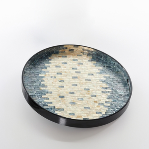 Vente en gros Vietnam nacre incrustation plateau fait main décoratif écologique plateau de service pour café espaces-SM2016 - Product Image 3