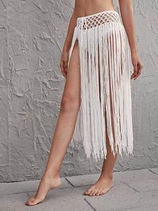 <b>WHITE</b> LONG DRESS MACRAME FASHION DIFFERENT COLOR CUSTOMIZE WHOLESALE - Product Image 6