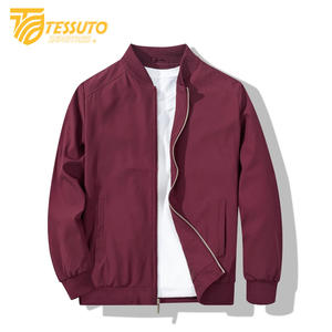 Blouson aviateur zippé léger et extensible de coupe décontractée pour homme - Product Image 6