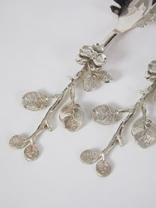 Wholesale Silver Brass Embossed Branches Design Handmade Handle <b>Serving</b> Set in Bulk Price - Product Image 3