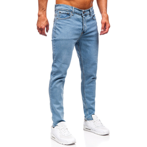 กางเกงยีนส์ผ้าเดนิมสองสีสำหรับผู้ชายที่มีดีไซน์แผงสีตัดกันเหมาะสำหรับสไตล์สตรีทและเสื้อผ้าแฟชั่นลำลอง - Product Image 3