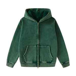 Sweat à capuche surdimensionné en coton 100% de luxe, lourd, avec fermeture éclair, fabriqué sur mesure, sweat à capuche imprimé pour l'hiver - Product Image 3