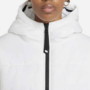 Chaqueta de plumón cálida personalizable de alta calidad, chaqueta transpirable con relleno de botón de succión de estilo europeo para mujer - Product Image 3