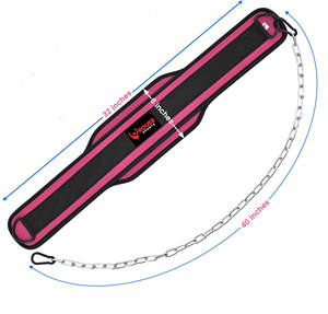 Ceinture de musculation lestée réglable en néoprène rose personnalisée avec soutien dorsal, antidérapante, respirante, unisexe, pour la salle de sport - Product Image 2