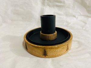 Custom Modern Round Wood Dough Bowl Eco-friendly Handmade <b>Large</b> <b>Candle</b> Wood Bowl Christmas Pillar Holder for Home Decoration - Product Image 3