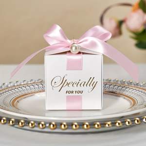 Print Shape <b>Empty</b> Candy <b>Box</b> Pearl Ribbon <b>Gift</b> for Wedding Birthday Stackable Valentine Favor Cookies Tin Party Souvenir - Product Image 1