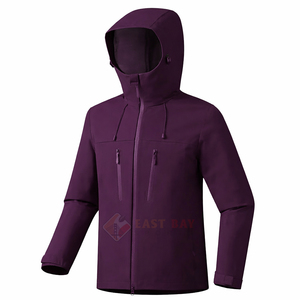 Chaqueta Softshell Impermeable Personalizada para Hombre, Chaqueta Cortavientos Negra para Exteriores con Cremalleras Amarillas para Senderismo y Viajes - Product Image 6