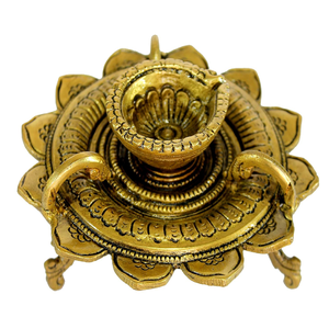 Jyoti Diya ลึกที่มีคุณภาพสูงพร้อมฝาปิดแก้วสำหรับตกแต่งทางจิตวิญญาณ Mandir - Product Image 4