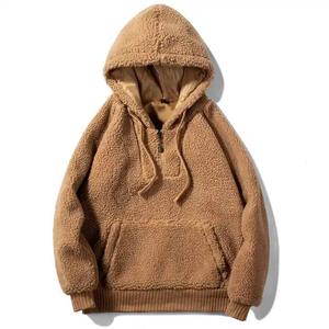 Sweat-shirts en polaire sherpa pour hommes de qualité supérieure en gros, lourds, en coton épais, logo personnalisé imprimé, respirant, pull-over d'automne - Product Image 1