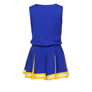 ชุดเชียร์ลีดเดอร์แขนกุดสำหรับผู้หญิงแบบใหม่ล่าสุด กระโปรงลายพิมพ์ดีไซน์ใหม่ ชุดยูนิฟอร์มเชียร์ลีดเดอร์แบบหลายชิ้นสำหรับสุภาพสตรี - Product Image 2