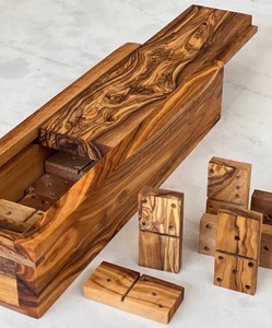 ชุดเกมสำหรับครอบครัวในร่มแบบมีเอกลักษณ์ชุดโดมิโนไม้พร้อมสไตล์สัตว์สำหรับเด็กครอบครัวรวมกล่องของขวัญด้วยงานฝีมือเสี้ยว - Product Image 1