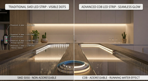 Tira de Luz LED de 10W, Blanco Frío/Neutro, IP65, DC 12V, COB, 320 LED, Bajo Voltaje, 100 Lm/W, Flexible, para Iluminación Decorativa Interior y Exterior - Product Image 3