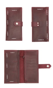 Cartera larga de cuero suave de piel de vaca genuina para mujer, negro, marrón oscuro, nuevo diseño, Nuevo 2017 - Product Image 3