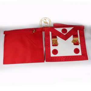 Regalia maçonnique, tabliers, MASONIC GRAND LODGE PAST MASTER TABLIER AVEC COLLIER CHAÎNE VIOLET VELOURS - Product Image 1