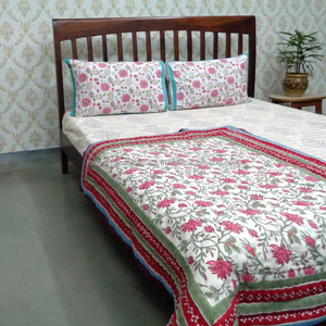 Best Selling Organic Cotton Block Printed Baby <b>Quilt</b> Modern Style Handmade in India on Sale for Home or Hotel Use at Low Price - Product Image 4