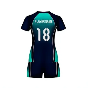 ชุดยูนิฟอร์มวอลเลย์บอลหญิง ปรับแต่งได้ หมายเลขเสื้อ 18 ระบายเหงื่อได้ดี คอวี แขนสั้น - Product Image 3