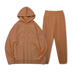 Sudaderas con capucha sueltas con letras de lana básica sólida para mujer, sudadera de manga larga con bolsillo de canguro, jerséis con hombros caídos, Top - Product Image 5