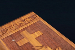 โกศไม้รูปไม้กางเขนโรสวูดส์ทำด้วยมือกล่องใส่ของตกแต่งโกศสำหรับขี้เถ้า - Product Image 5