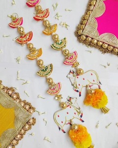 Krishna Loved <b>Beads</b> Cow Wall Hanging for Janmastmi Decoration Backdrop for Ganesh Chaturthi Wedding Decoration Temple Home Decor - Product Image 3