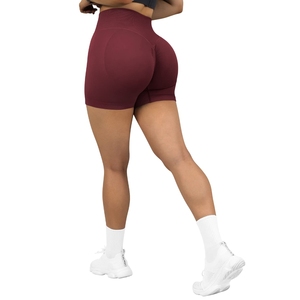 Pantalones de Yoga sin costuras para mujer, pantalones cortos de entrenamiento deportivo para gimnasio con logotipo personalizado y patrón de Fitness transpirable - Product Image 2