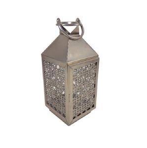 Excellent Quality Metal Base Design <b>Lantern</b> Holder For Home Decor and Weddings <b>Large</b> Garden Glass Stainless Steel Silver Plated - Product Image 4