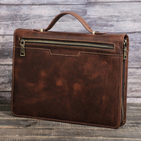 Classeur de documents en cuir véritable A4 avec porte-cartes personnalisé de qualité supérieure LP-0293