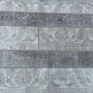 Alfombra de 3.3x10.8 pies, Alfombra Turca Vintage, Alfombra de Lana Gris - Product Image 5