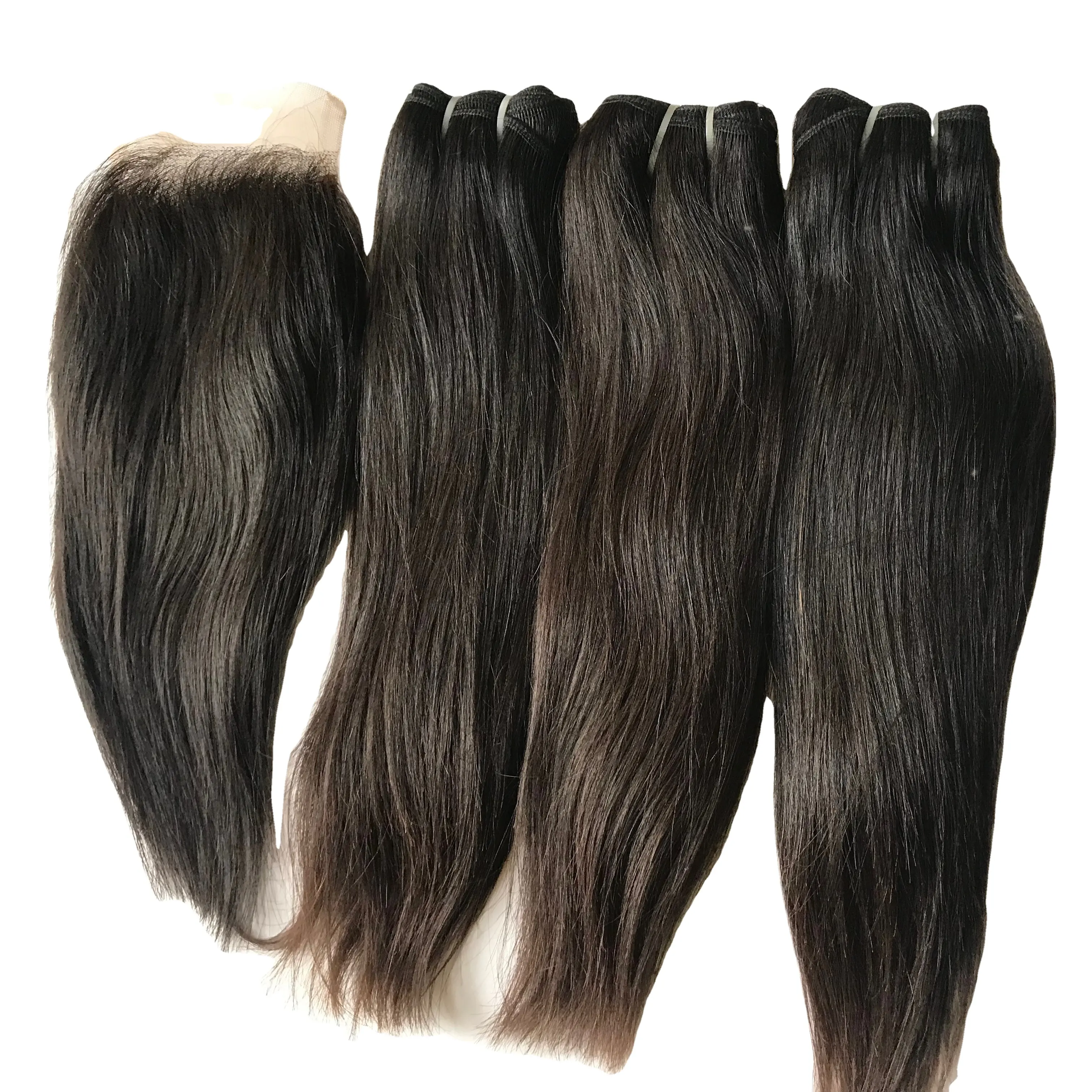 Nhà cung cấp hàng đầu của phụ nữ lớp biểu bì phù hợp tóc thẳng mịn nguyên Remy Trinh Nữ đền thờ Ấn Độ tóc, nguyên tóc con người, tóc tốt nhất