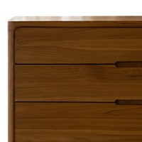 Armoire de salon moderne en teck massif, commode à 5 tiroirs, finition teck du milieu du siècle, commode de chambre à coucher, meubles pour la vente en gros