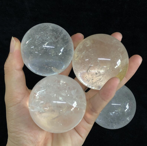 Bola de cristal de cuarzo transparente Natural, bola de cristal blanco esférico - Product Image 3
