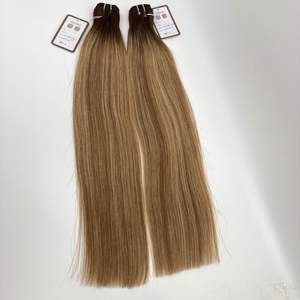 Extensiones de Cabello Vietnamita Virgen Remy 100% de Alta Calidad, 22 Pulgadas, Color Balayage, Trama Lisa # 2/4Q+6C - Product Image 2