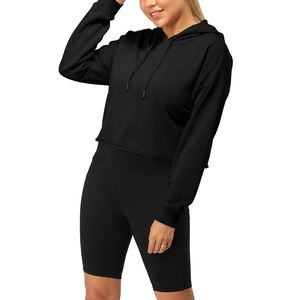 Cheap Custom Hoodie <b>Spring</b> New Women Custom Color Crop Top Women Hoodie Long Sleeve Crop Top Hoodie <b>For</b> <b>Sale</b> - Product Image 2
