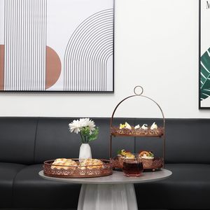 Cultural Inspired Metal Cake Stand Designed for Home Events Delivering Striking Dessert Presentation & Superior <b>Craft</b> Cake Stand - Product Image 4