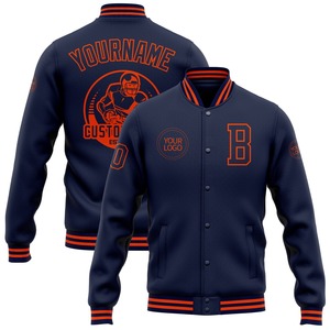 Directo industria venta al por mayor casual invierno personalizado rojo Kelly verde-blanco Navidad copos de nieve 3D Full-Snap Varsity Letterman chaqueta - Product Image 6