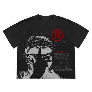 เสื้อยืดแขนสั้นผู้ชายโอเวอร์ไซส์ Y2K เสื้อผ้าแนวสตรีทไซส์ผ้าฝ้าย300กรัมแขนสั้นพอดีตัว - Product Image 6