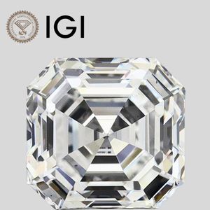 เพชรทรงอัสเชอร์ 3 กะรัต สี E ความสะอาดระดับ VS2 ได้รับการรับรองจาก IGI แบบเม็ดเดี่ยว - Product Image 1