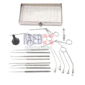 MED INNOVATIONS MI-3859 Manual Power Supply CE Approved 28-Piece Myringotomy <b>Tool</b> Kit Stainless Steel Retractor Class II ENT - Product Image 4