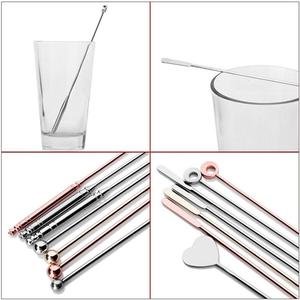 Designer Stainless Steel <b>Cocktail</b> Stirrer <b>Set</b> <b>Mixed</b> Styles Durable Rust Free Elegant Bar Accessories for Drinks Gifting - Product Image 4