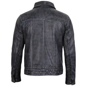 Premium Men's <b>Winter</b> <b>Leather</b> <b>Jacket</b> Casual Outerwear Stand Collar Stylish Smooth Design Eco-Friendly Waterproof Breathable - Product Image 6