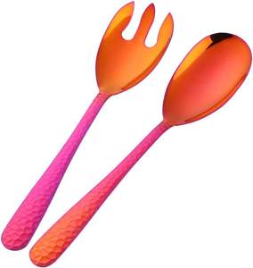 Juego de cubiertos de acero inoxidable de alta calidad para el hogar y restaurante, Set de servicio moderno para ensaladas o cucharas doradas de Metal - Product Image 5