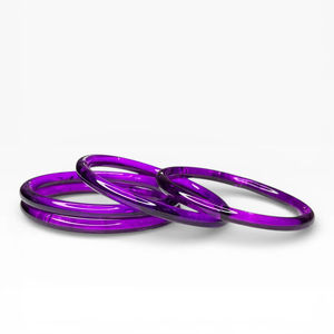 Bracelet en verre facetté de forme émeraude violette indien, fabriqué directement en usine, tendance pour femmes, léger, prix de gros - Product Image 1