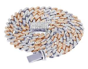 Lujo Hip Hop Iced Out Custom S925 Sterling Silver VVS Moissanite Diamond Cuban Link Chain para hombres - Product Image 2