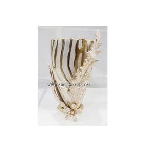 Florero de plata de diseño de aluminio de hoja de calidad superior, florero de sombra dorada y blanca, florero de Decoración de mesa, florero - Product Image 1