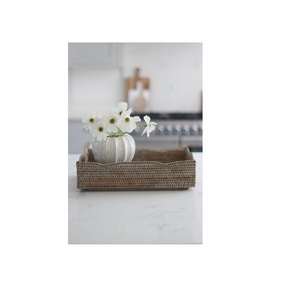 Handmade Decorative Rattan Jute <b>Serving</b> <b>Tray</b> With Bone Inlay Finishing Set of 3 <b>Rounded</b> Shape Food Server <b>Tray</b> - Product Image 1