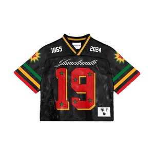 Venta al por mayor Fabricante Personalizado deportes streetwear vintage oversize Hombre fútbol camiseta boxy malla recortada Jersey unisex - Product Image 4